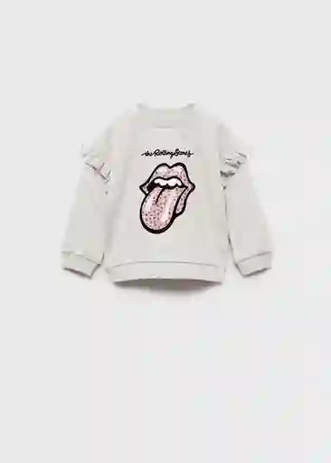 Buzo Sudadera Rflowers Gris Claro Vigoré Talla 71 Niñas Mango