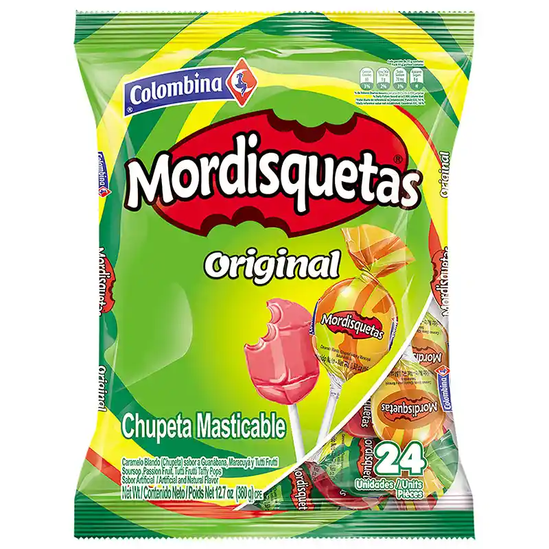 Mordisquetas Chupeta Masticable Sabor Surtido Frutal