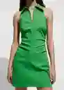 Vestido Medina Verde Talla M Mujer Mango