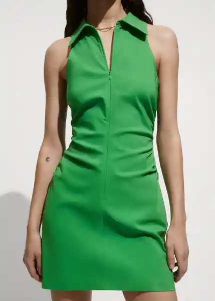 Vestido Medina Verde Talla M Mujer Mango