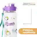 Vaso Plástico Con Correa de Snoopy Morado 640 mL Miniso