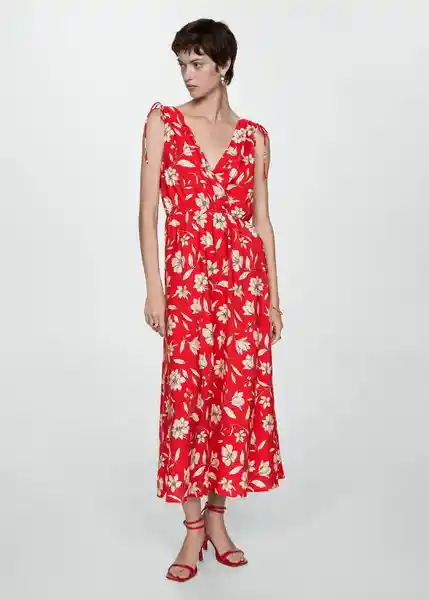 Vestido Fraterni Rojo Talla S Mujer Mango