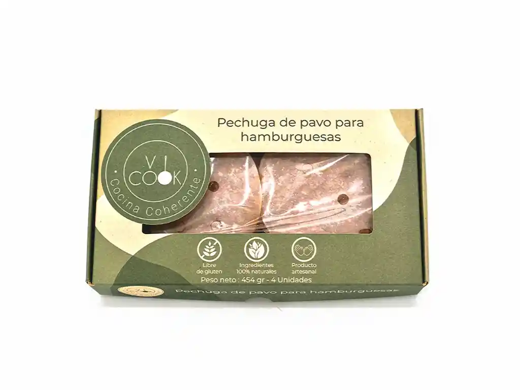 Artesanal Vicook Carne De Hamburguesa De Pavo