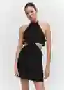 Vestido Pernile Negro Talla XS Mujer Mango