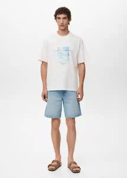 Camiseta Seagull Off White Talla L Hombre Mango