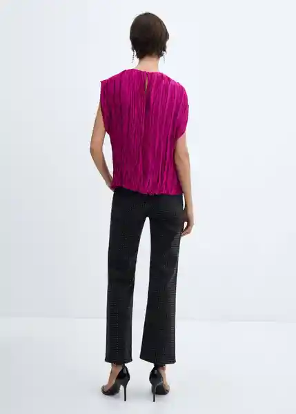 Blusa Column Fucsia Talla 18 Mujer Mango