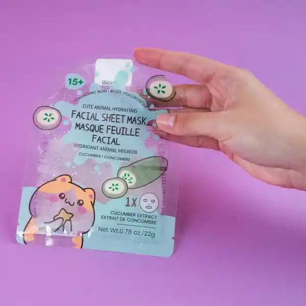 Mascarilla Facial Hidratante Cute Animal Pepino Miniso