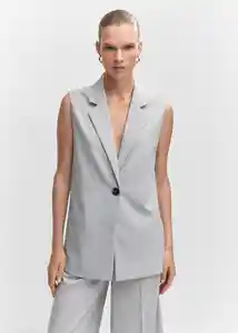 Chaleco Nala-H Gris Claro Vigore Talla L Mujer Mango