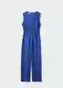 Enterizo Mono Nalita Azul Talla L Mujer Mango