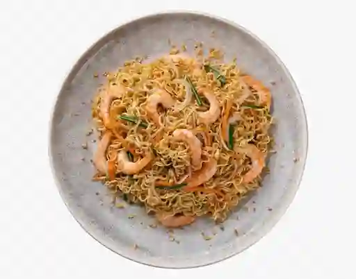 Lo Mein Camarón Al Ajillo