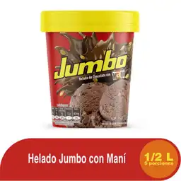 Jumbo Helado Cremoso de Chocolate con Trozos de Maní