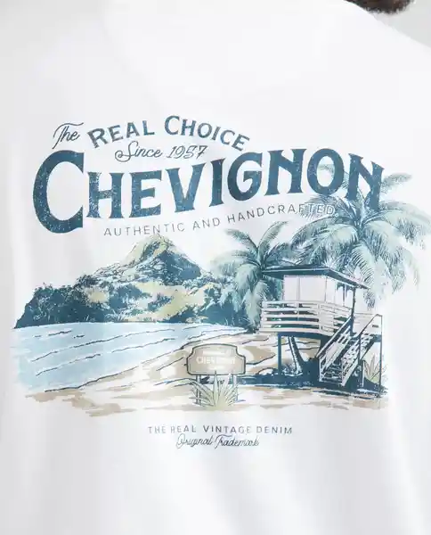 Camiseta Beach Graphic Crudo Prístino Claro T. S Chevignon