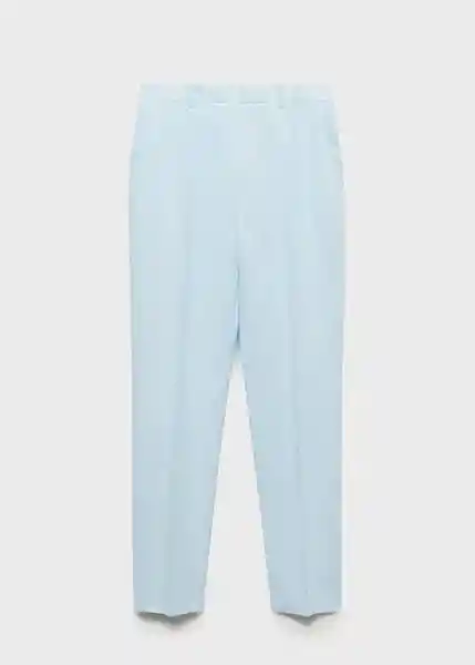 Pantalón Boreli Celeste Talla 44 Mujer Mango