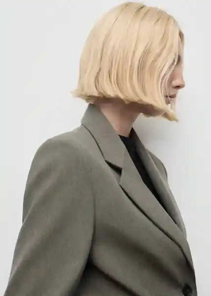 Blazer Americana Napoli Verde Pastel Talla Xs Mujer Mango