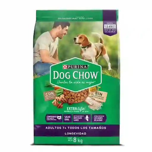 Comida para perro Dog Chow mayores a 7 años (Senior Longevidad) x 8 kg