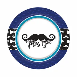 Sempertex Desechables Plato 7 Bigotes