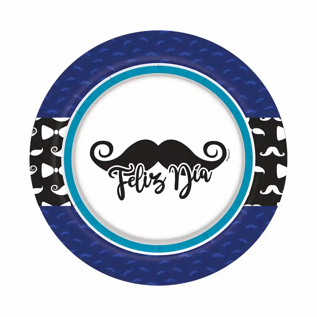 Sempertex Desechables Plato 7 Bigotes