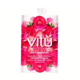 Vitu Mascarilla Facial  Multibeneficios Frutos rojos