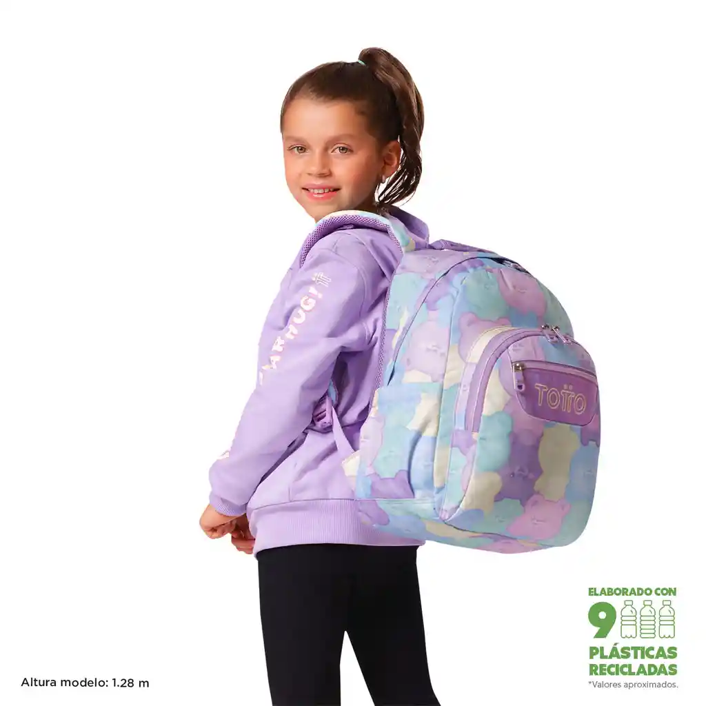 Morral Juvenil Porta Pc 13" Gommas Verde