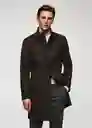 Abrigo Funnel Marrón Talla M Hombre Mango