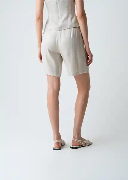 Short Nailah Crudo Abedul Claro Talla 8 Mujer 453G380 Naf Naf