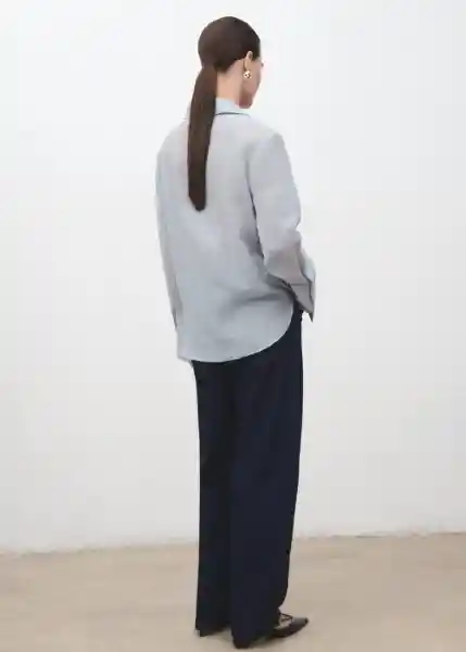 Blusa Miranda Azul Talla S Mujer Mango