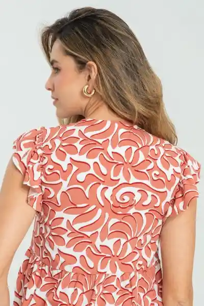 Blusa Samantha Color Rojo Carnauba Talla S Ragged