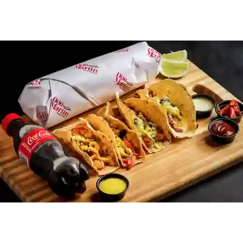 Combo 4 Tacos + 1 Burro