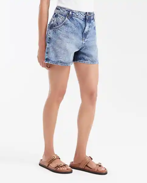 Short Medio Femenino Azul Francés Medio Talla 6 Chevignon