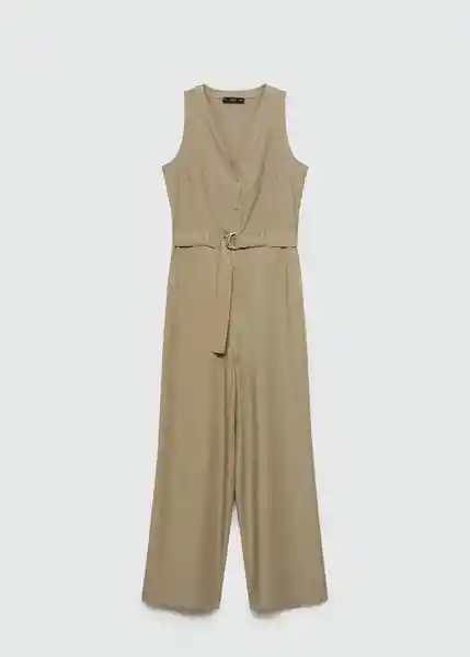 Enterizo Lemon Khaki Talla L Mujer Mango