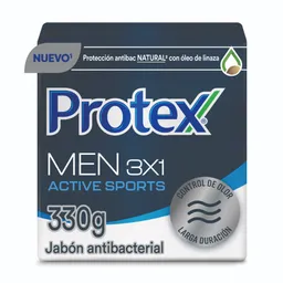 Jabón Antibacterial Protex Men Sport 110 g x 3