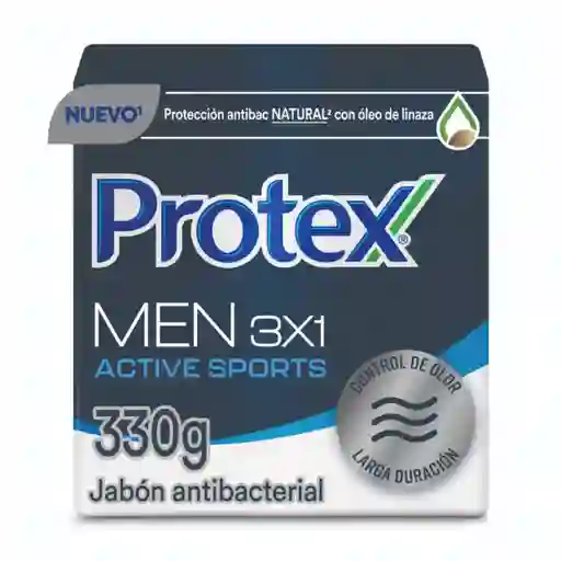 Jabón Antibacterial Protex Men Sport 110 g x 3