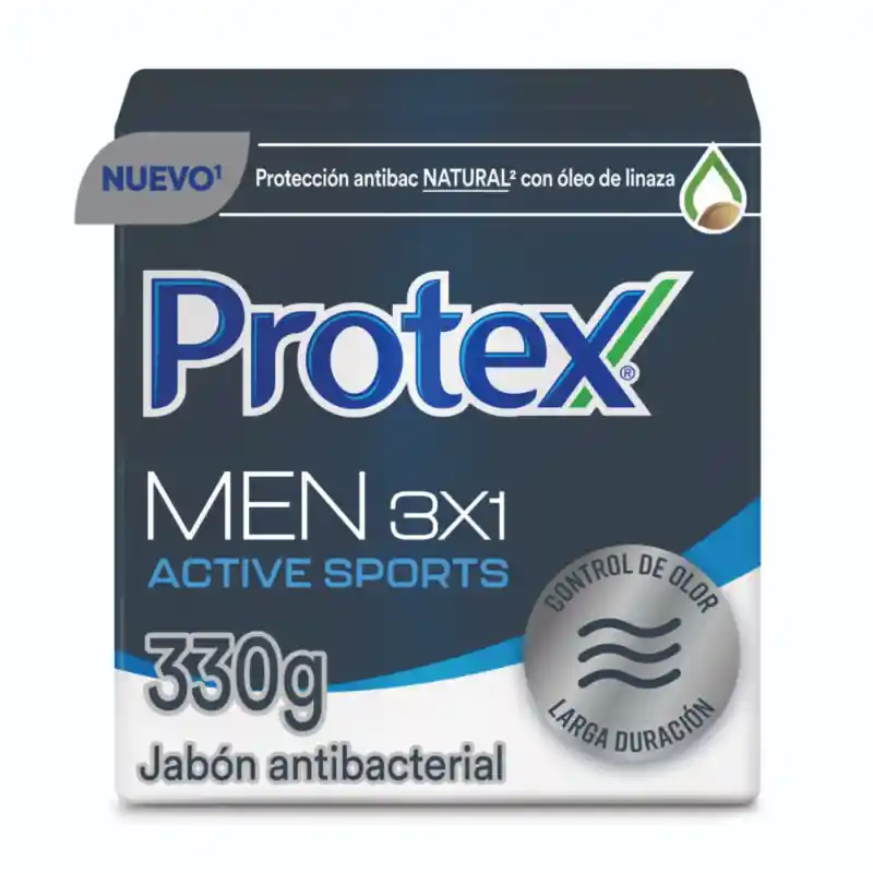 Jabón Antibacterial Protex Men Sport 110 g x 3