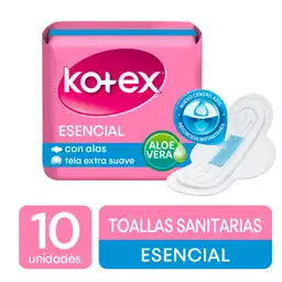 Kotex Toallas Higiénicas Esencial con Alas