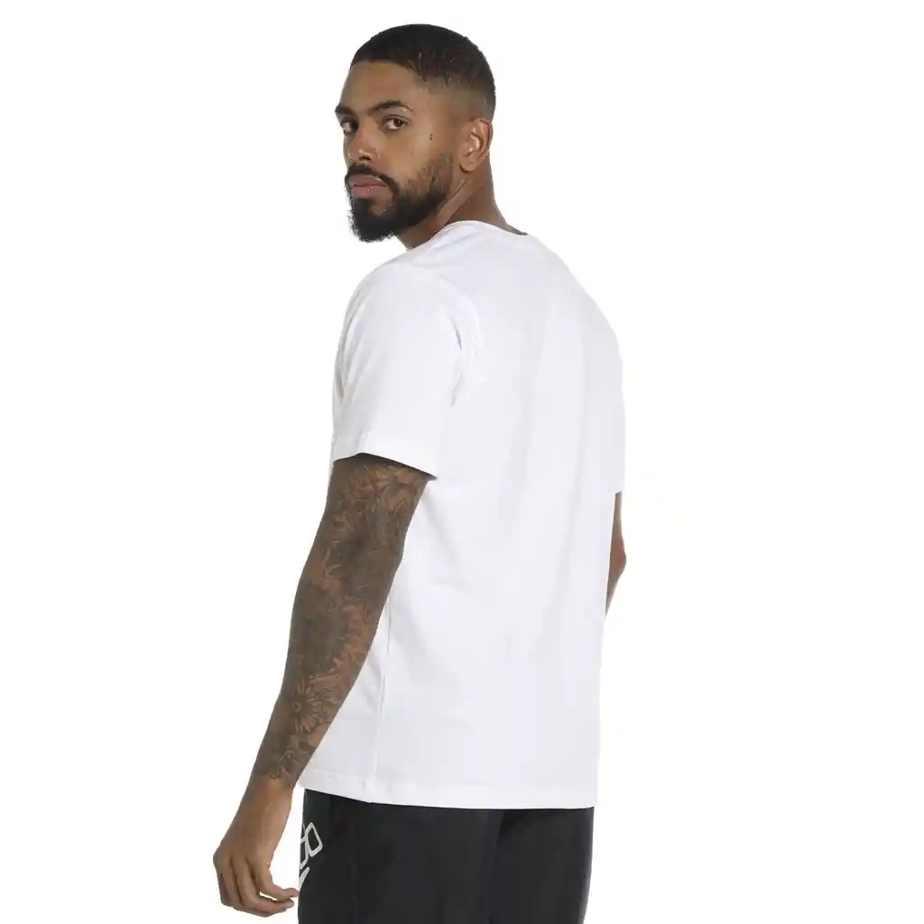 Camiseta Manga Corta Tide Stripe Hombre Blanco-l
