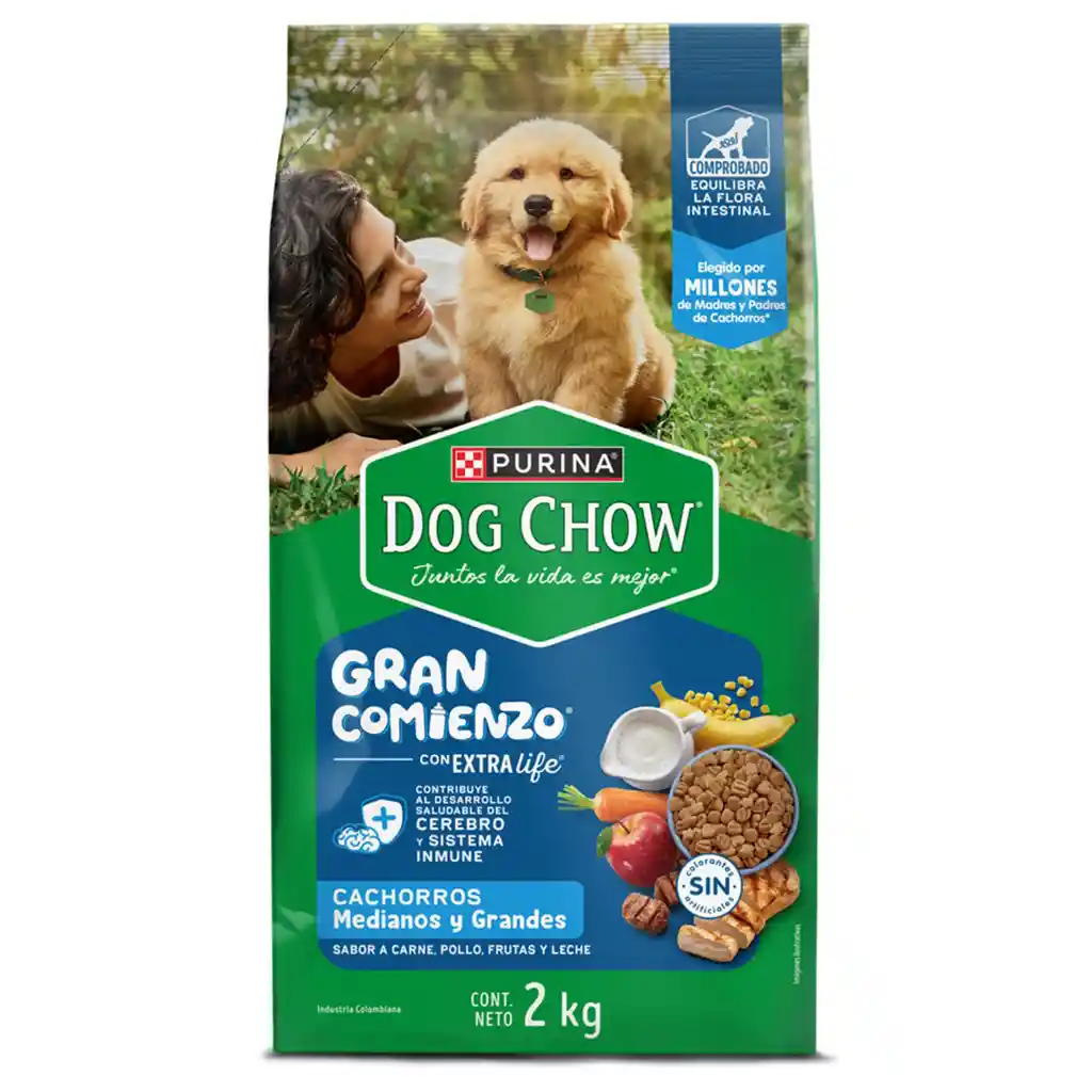 Comida para perro Dog Chow Cachorros Gran Comienzo Medianos y Grandes x 2kg
