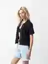 Blusa Tejido Mujer Negro Puro Ultraoscuro T. L 483F099 Naf Naf