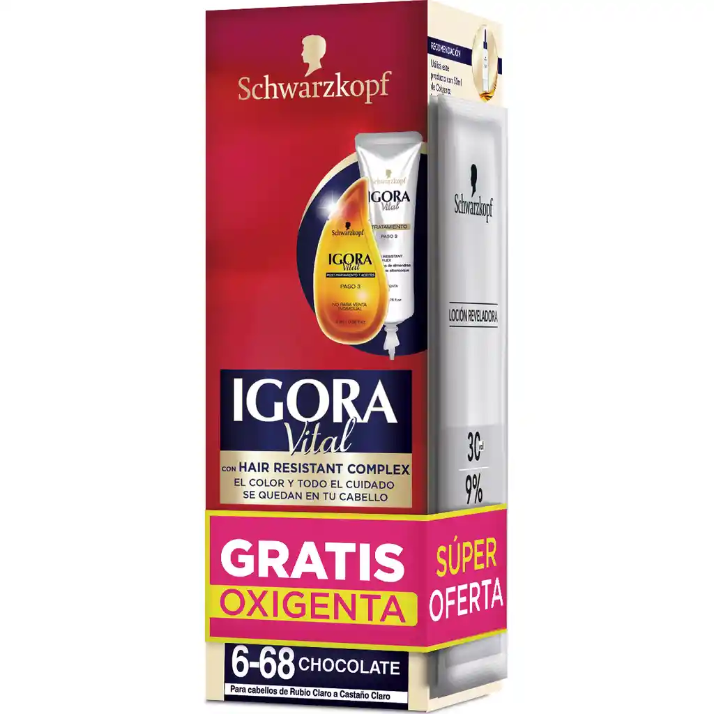 Tinte Igora Vital Tubo 6 68 Chocolate Gratis Oxigenta