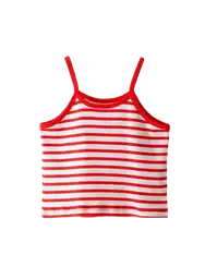 Camiseta Tiras Rayas Rojo Talla 6