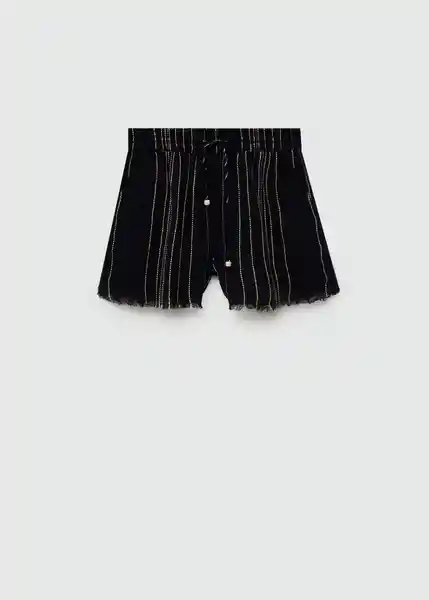 Short Malta Negro Talla XS Mujer Mango