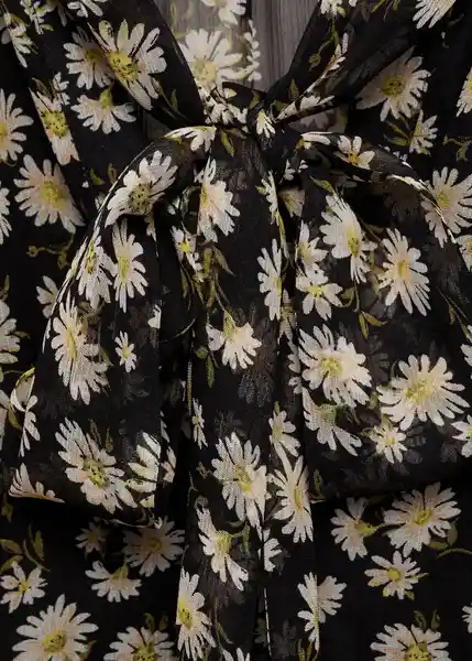 Blusa Belle Negro Talla S Mujer Mango