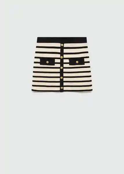 Falda Rayito Crudo Talla L Mujer Mango