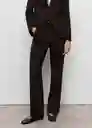 Pantalón Bergen Chocolate Talla 36 Mujer Mango