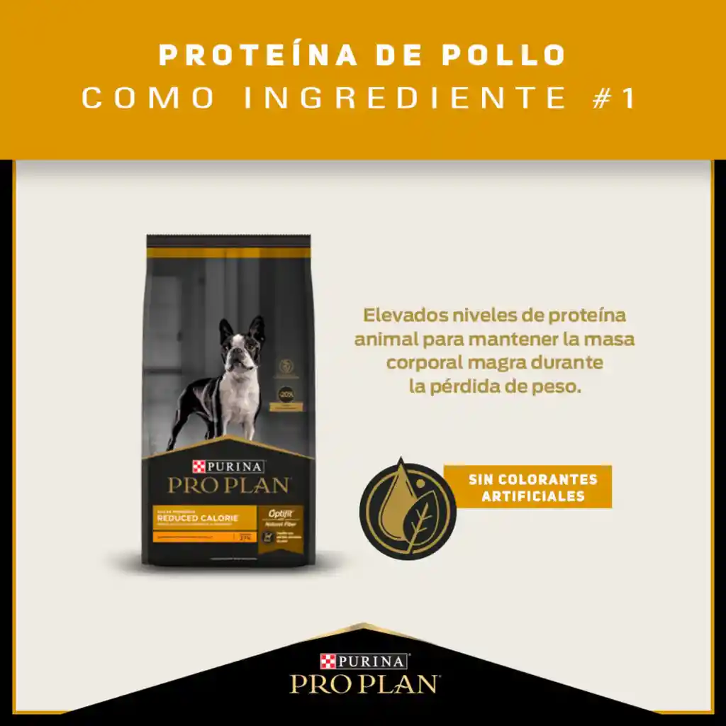Comida para perros adultos calorias reducidas razas pequeñas Purina Pro Plan x 3 kg