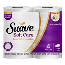 Papel Suave Gold Soft Care Higienico (112 Mts)
