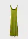 Vestido Grass Verde Talla L Mujer Mango