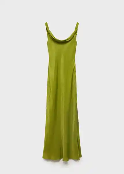 Vestido Grass Verde Talla L Mujer Mango