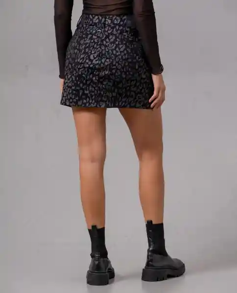 Falda Corta Mujer Negro Noche Ultraoscuro Talla 10 89810 Rifle