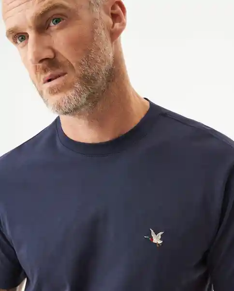 Camiseta Básica Cuello U Azul Dark Ultraoscuro L Chevignon