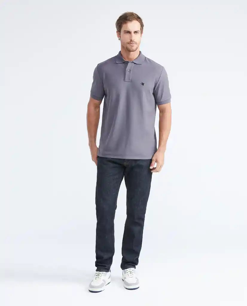 Camiseta Polo Classic Hombre Gris Imán Oscuro S Chevignon